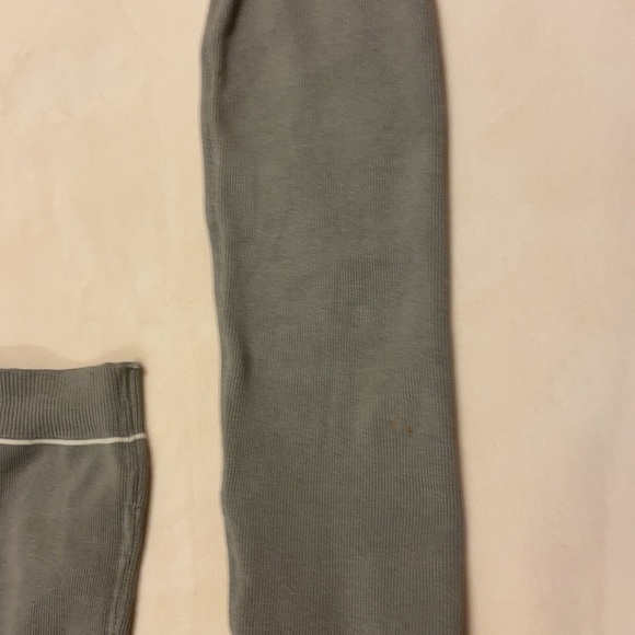 Grey Round Toe Over The Knee Thigh High Chunky Pink Heel Knit Sock Boots 🍄 - Picture 8 of 10